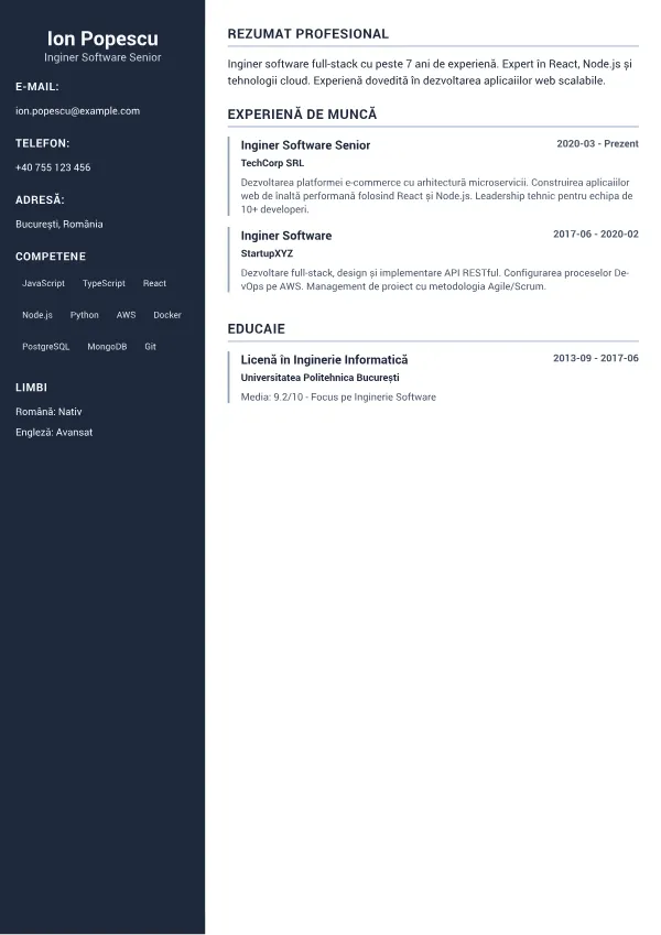 Sidebar Profesional